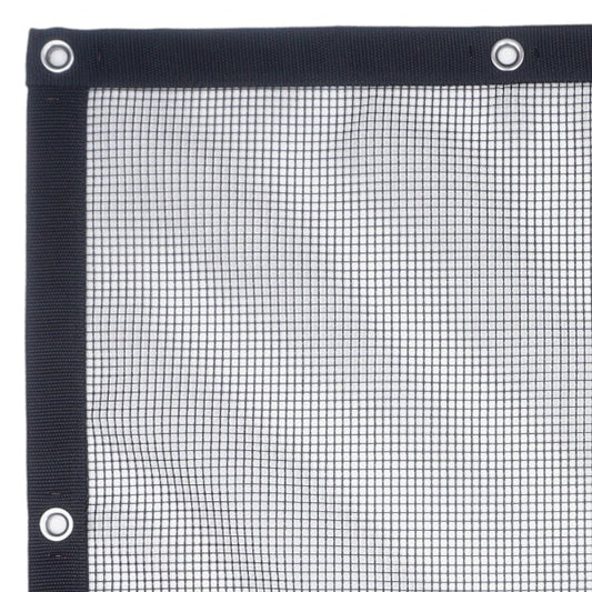 Safety Mesh Panel - Barrytex PVC - Webbing Border & Grommets 01