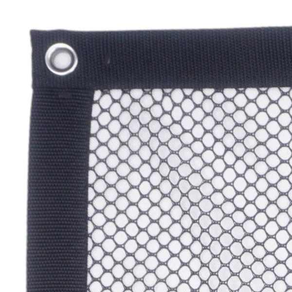 Safety Mesh Panel - Barrytex Polyester (3/8) - Webbing Border & Grommets 02