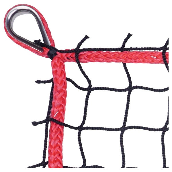 Knotless Nylon Netting 300 lb, 1.75 in mesh - Rope Border corner detail