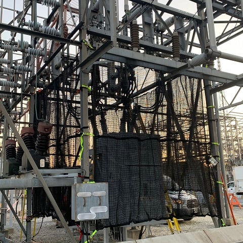Staying Safe in Energized High-Voltage Substations with Vertical Safety Nets
