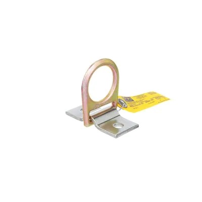 3M™ DBI-SALA® D-ring Anchorage Plate, with stainless steel plate, silver, yellow zinc, 0.25 in x 2 in x 4.5 in (6 mm x 51 mm x 114 mm)