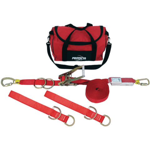 PRO-Line™ Synthetic Horizontal Lifeline System with two Tie-Off Adaptors