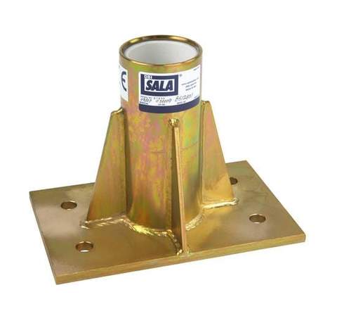 Base de bossoir à  manchon de montage dans un trou central Advanced DBI-SALA® 3M<sup>MC</sup>, zinc jaune