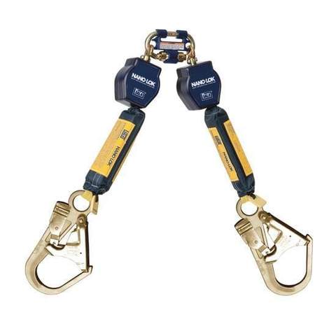 Nano-Lok™ Twin-Leg Quick Connect Self Retracting Lifeline - Web - 2X Steel Rebar Hook