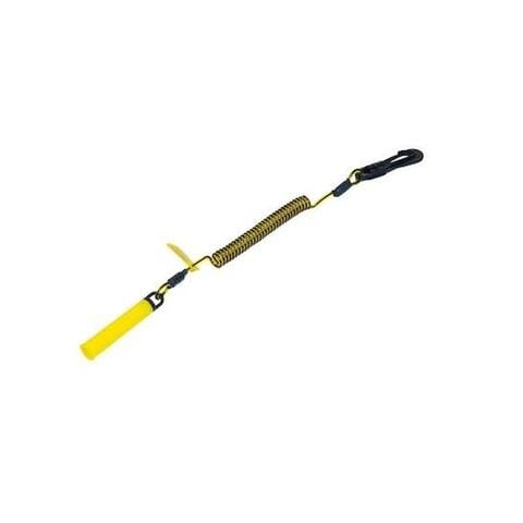 Adaptateur pivotant à  raccord rapide pour porte-stylo DBI-SALA® 3M<sup>MC</sup>, avec câble d'attache boudiné, jaune, 0,76 cm (0,3 po), paquet de 10