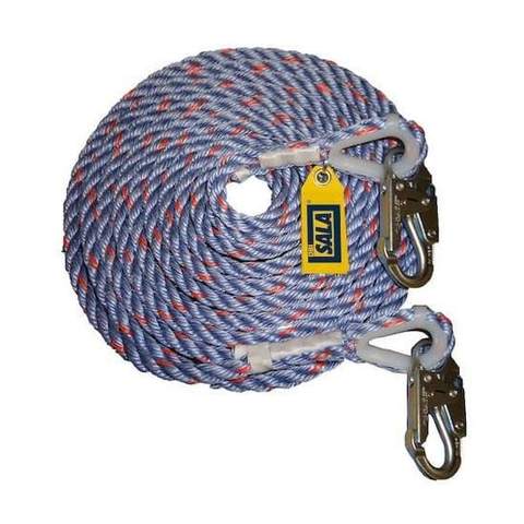 3M™ DBI-SALA® Rope Lifeline with 2 Snap Hooks, 50 ft (15 m)
