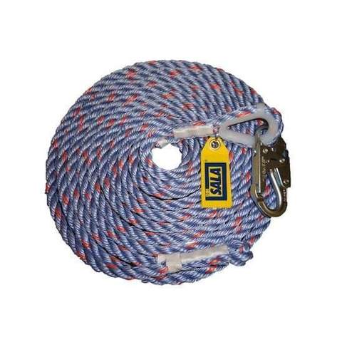 Ligne de vie en corde avec mousqueton à  ressort DBI-SALA® 3M<sup>MC</sup>, 30 m (100 pi)