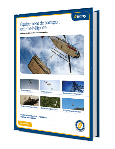 Catalogue d'équipement de transport externe héliporté