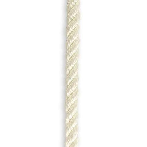 Corde torsadée en nylon Ben-Mor, 3 torons, blanche, 50 pi x 1/2 po