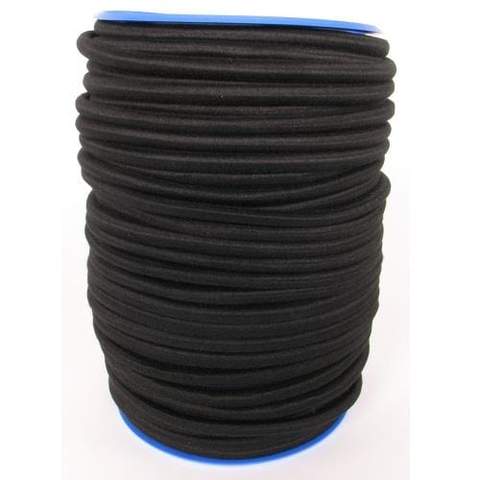 Polyester-Covered Elastic Rope 10mm X 100m Black
